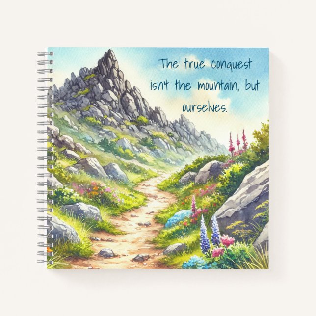 Rocky Mountain Path & Quote Notebook (Front)