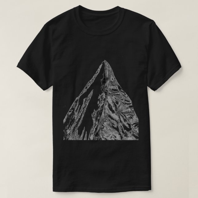 Rocky Mountain Peak T-shirt—-Black T-Shirt (Design Front)