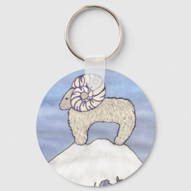 Rocky Mountain Ram Key Ring (Front)