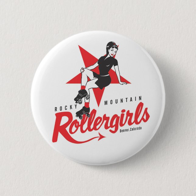 Rocky Mountain Rollergirls 6 Cm Round Badge (Front)