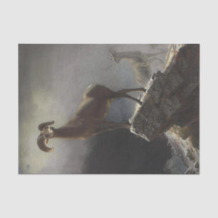 Rocky Mountain Sheep by Albert Bierstadt Decoupage Tissue Paper