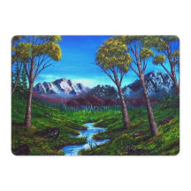 Rocky Mountain Stream Painted Abstract