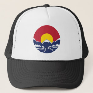 Rocky Mountain Sunset Logo Trucker Hat