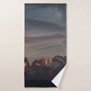 ROCKY MOUNTAIN UNDER GRAY CLOUDS BATH TOWEL