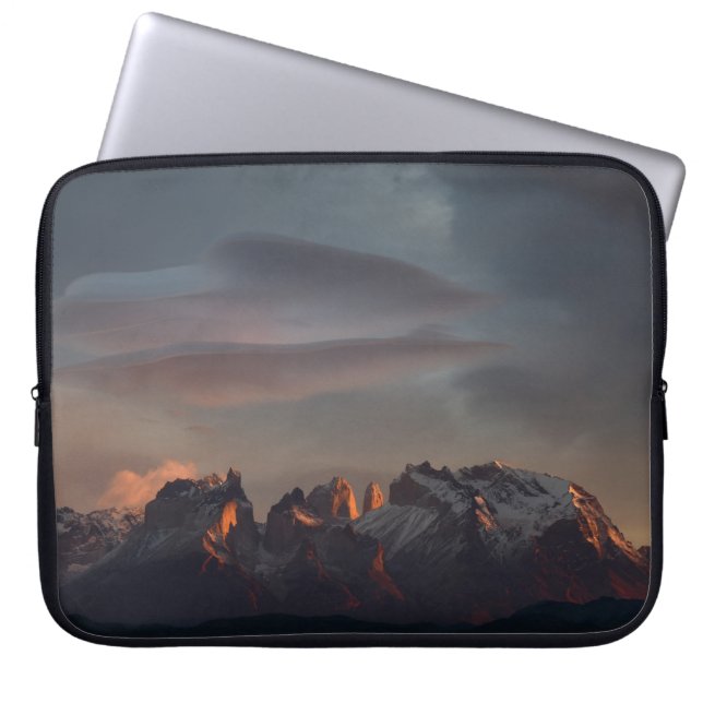 ROCKY MOUNTAIN UNDER GRAY CLOUDS LAPTOP SLEEVE (Front)