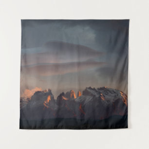 ROCKY MOUNTAIN UNDER GRAY CLOUDS TAPESTRY