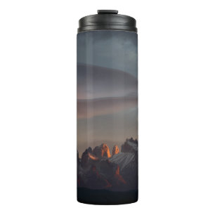 ROCKY MOUNTAIN UNDER GRAY CLOUDS THERMAL TUMBLER