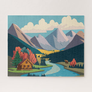 Rocky Mountain Valley Wildlife Jigsaw Puzzle
