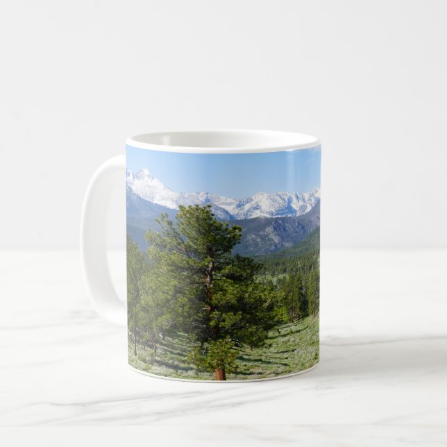 Rocky Mountain View Scenic Landscape Coffee Mug (Front Left)