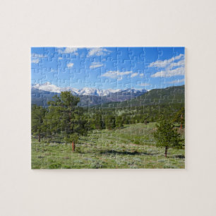 Rocky Mountain View Scenic Landscape Jigsaw Puzzle