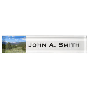 Rocky Mountain View Scenic Landscape Nameplate