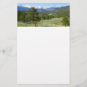 Rocky Mountain View Scenic Landscape Stationery