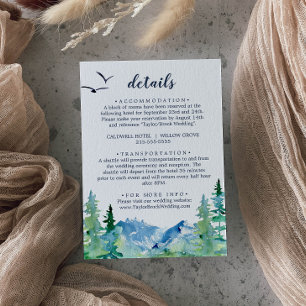 Rocky Mountain Wedding Details Enclosure Card
