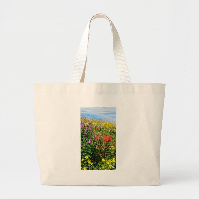 Rocky Mountain Wildflowers Large Tote Bag (Front)