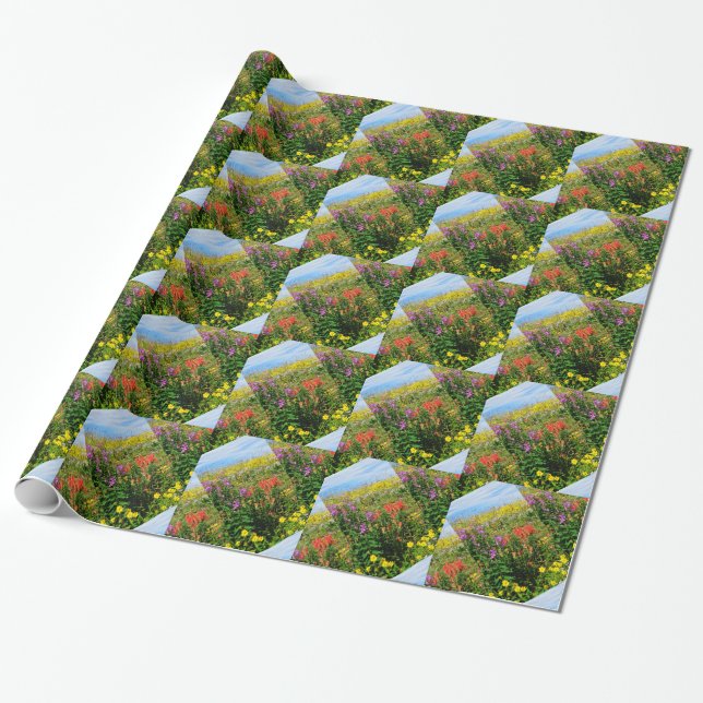 Rocky Mountain Wildflowers Wrapping Paper (Unrolled)