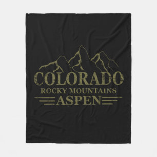 Rocky Mountains Aspen Colorado  Fleece Blanket