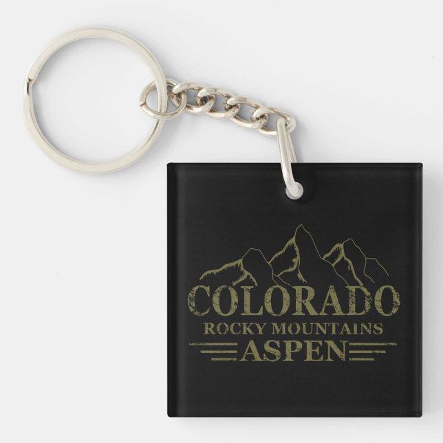 Rocky Mountains Aspen Colorado  Key Ring (Front)