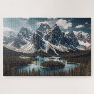 Rocky Mountains - Breathtaking Scenic Landscape Jigsaw Puzzle