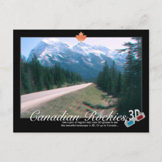 Rocky Mountains Canada 3D Anaglyph Postcard