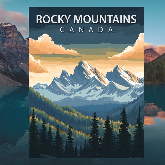 Rocky Mountains Canada Travel Alberta & BC Peak Postcard (Rocky Mountains Canada Travel Alberta & BC Peak Postcard
)