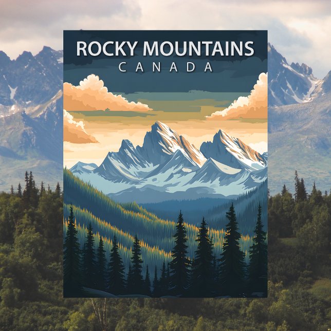 Rocky Mountains Canada Vintage Travel Postcard (Rocky Mountains Canada Vintage Travel Postcard
)