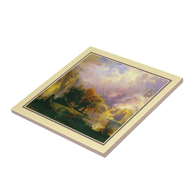 Rocky mountains  ceramic tile (Side)