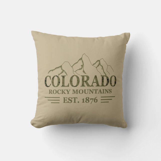 Rocky Mountains Colorado  Cushion (Front)
