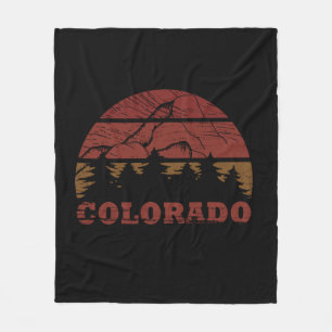 Rocky Mountains Colorado Fleece Blanket