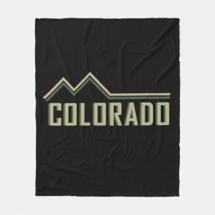 Rocky Mountains Colorado Fleece Blanket