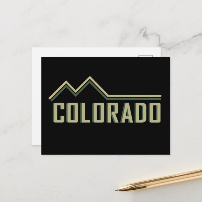 Rocky Mountains Colorado Holiday Postcard (Front/Back In Situ)