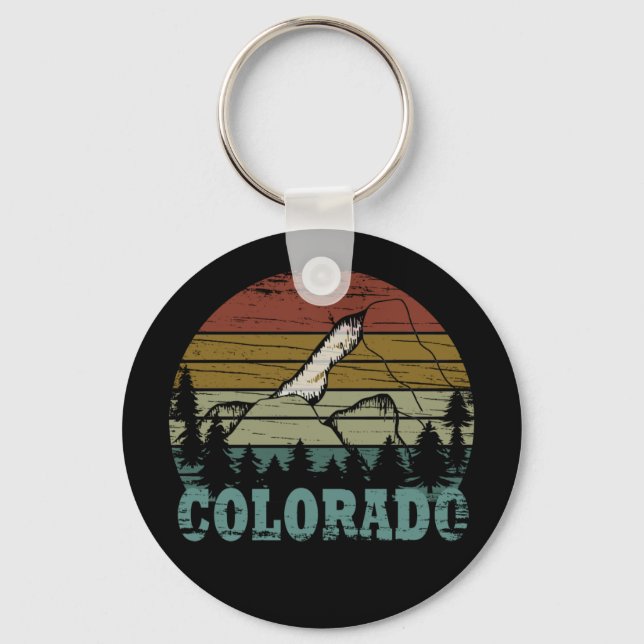 Rocky Mountains Colorado Key Ring (Front)