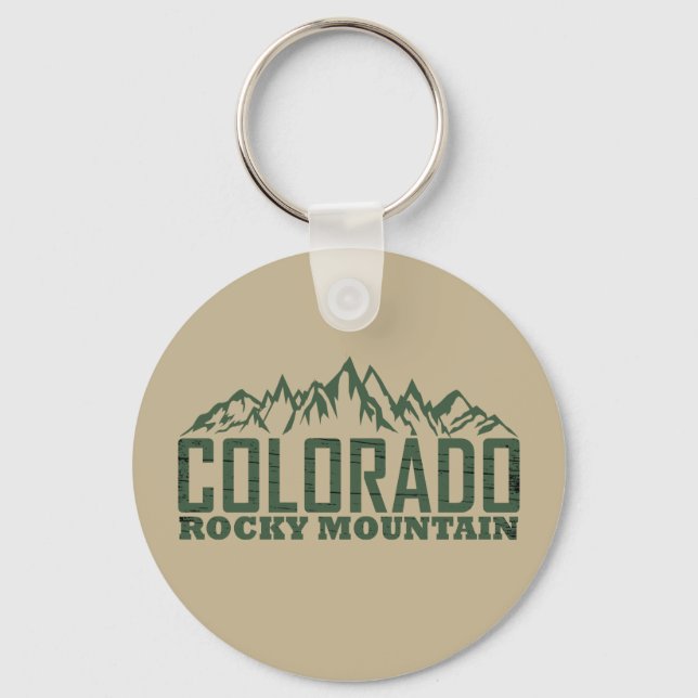 rocky Mountains Colorado Key Ring (Front)