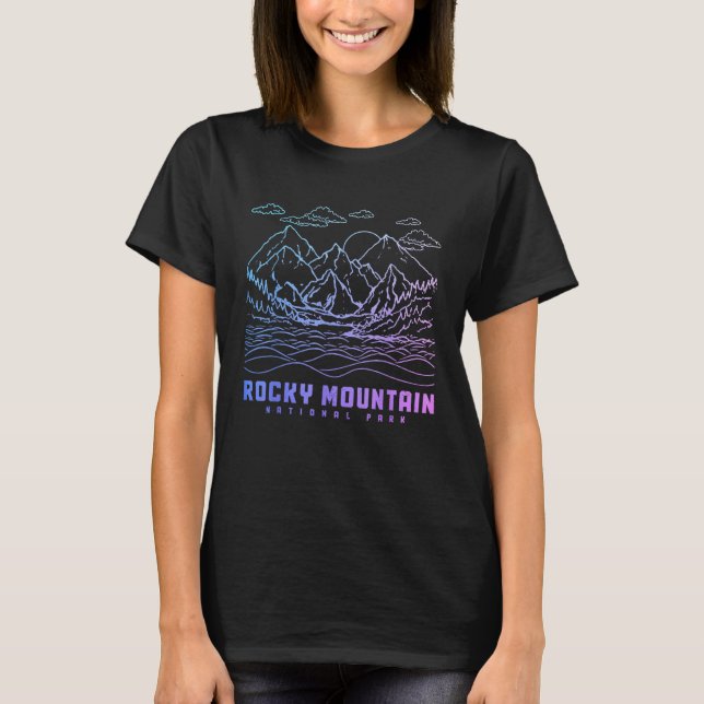 Rocky Mountains Colorado National Park Hiking Natu T-Shirt (Front)