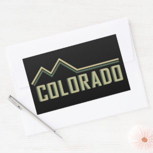 Rocky Mountains Colorado Rectangular Sticker