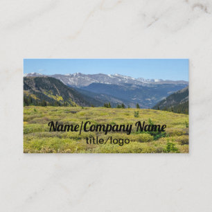 Rocky Mountains custom business card photo art