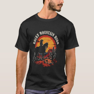 Rocky Mountains High Funny Apparel Riding Horse De T-Shirt