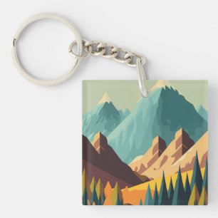 Rocky Mountains Key Ring