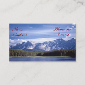Rocky Mountains Lake Business Card