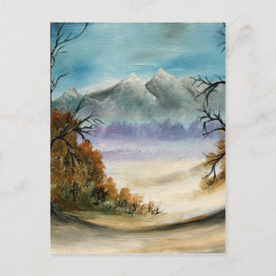 Rocky Mountains landscape oil painting Postcard