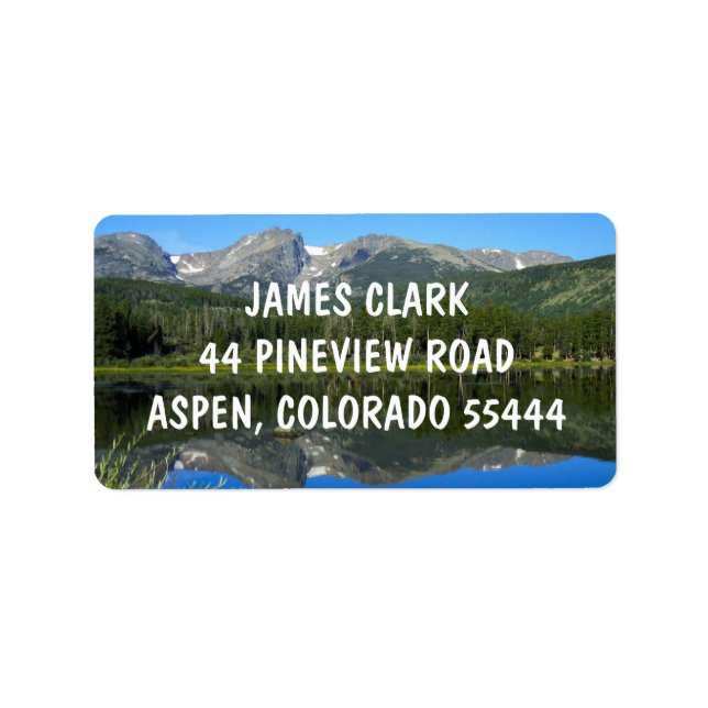 ROCKY MOUNTAINS LARGE RETURN ADDRESS LABELS (Front)