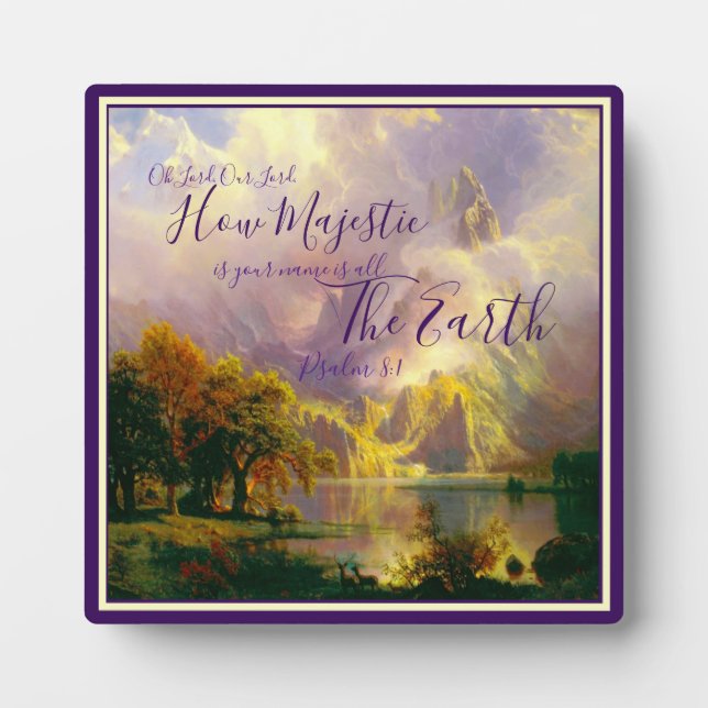 Rocky mountains Majestic  Plaque (Front)