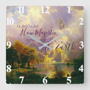 Rocky mountains Majestic Square Wall Clock
