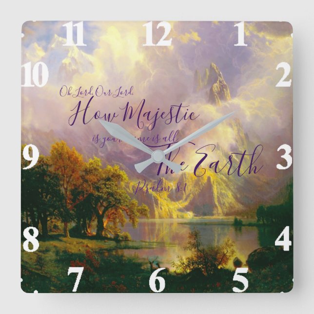 Rocky mountains Majestic  Square Wall Clock (Front)