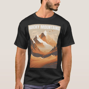Rocky Mountains Minimalist Landscape T-Shirt