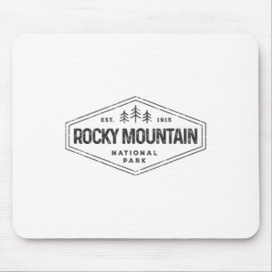 Rocky Mountains National Park Shirt Badge Camping Mouse Pad
