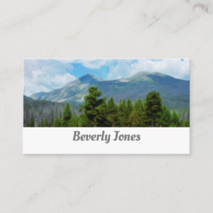 Rocky Mountains nature art landscape custom Business Card