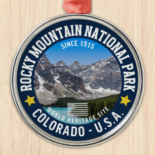 Rocky Mountains Nature Photo – National Park Gift Metal Ornament