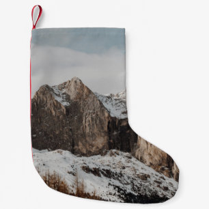 ROCKY MOUNTAINS NEAR PINE TREES SMALL CHRISTMAS STOCKING