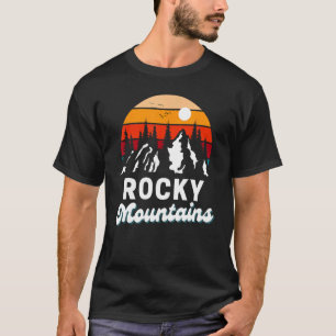 Rocky Mountains Outdoor Hiking Nature Retro Souven T-Shirt