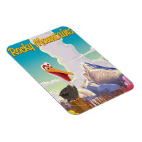 Rocky Mountains Pelican travel poster